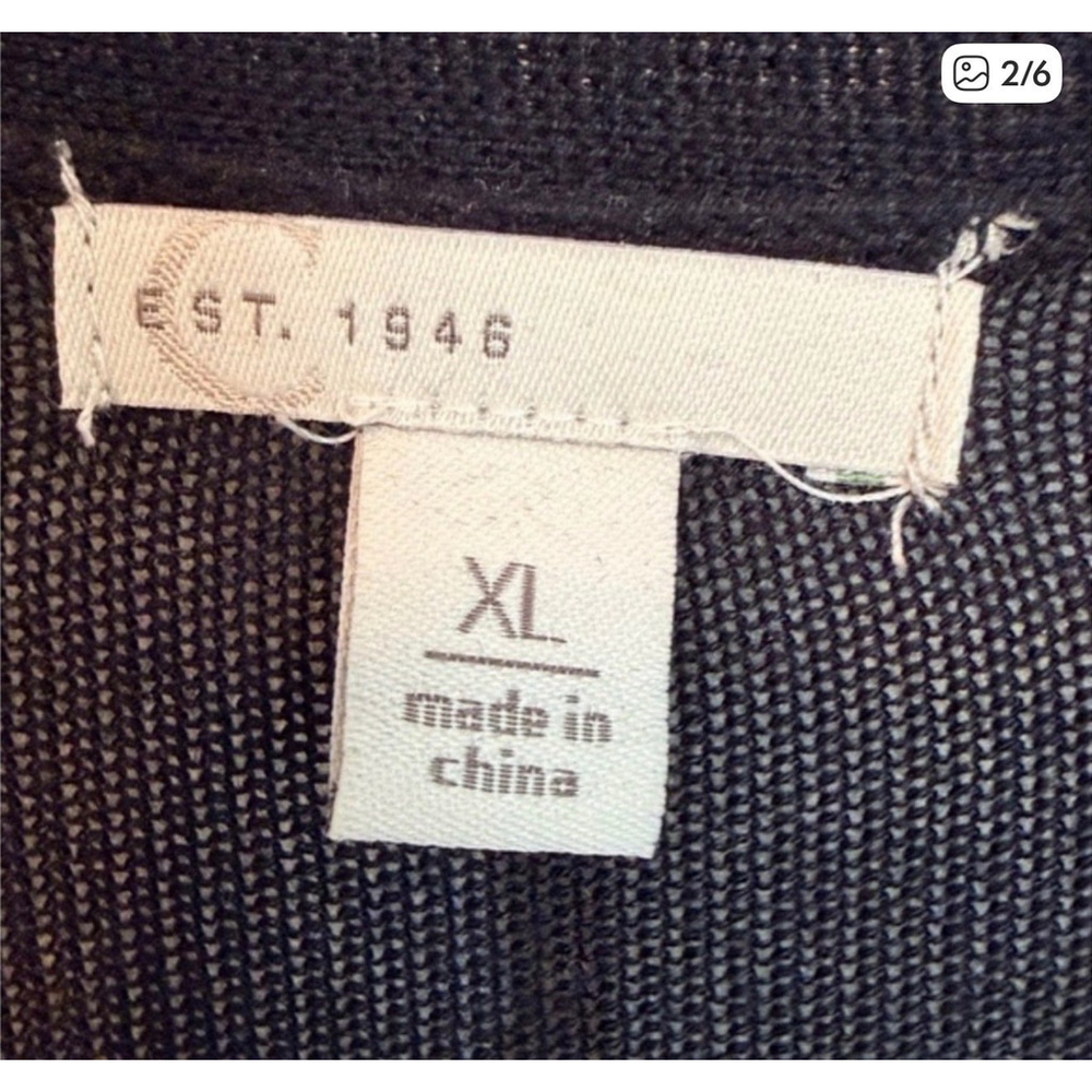 Black and Gold Colorblock Cardigan - Picture 6 of 6